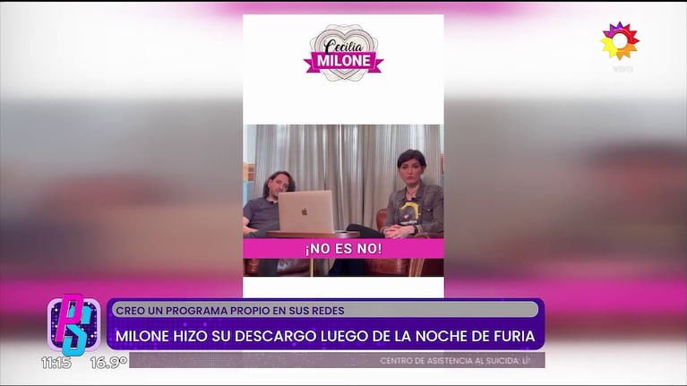 Cecilia Milone hizo un descargo en sus redes sociales (Foto: captura de eltrece).