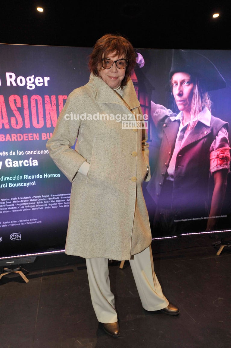 Cecilia Rossetto en el estreno de Invasiones I, la obra protagonizada por Elena Roger (Foto: Movilpress).