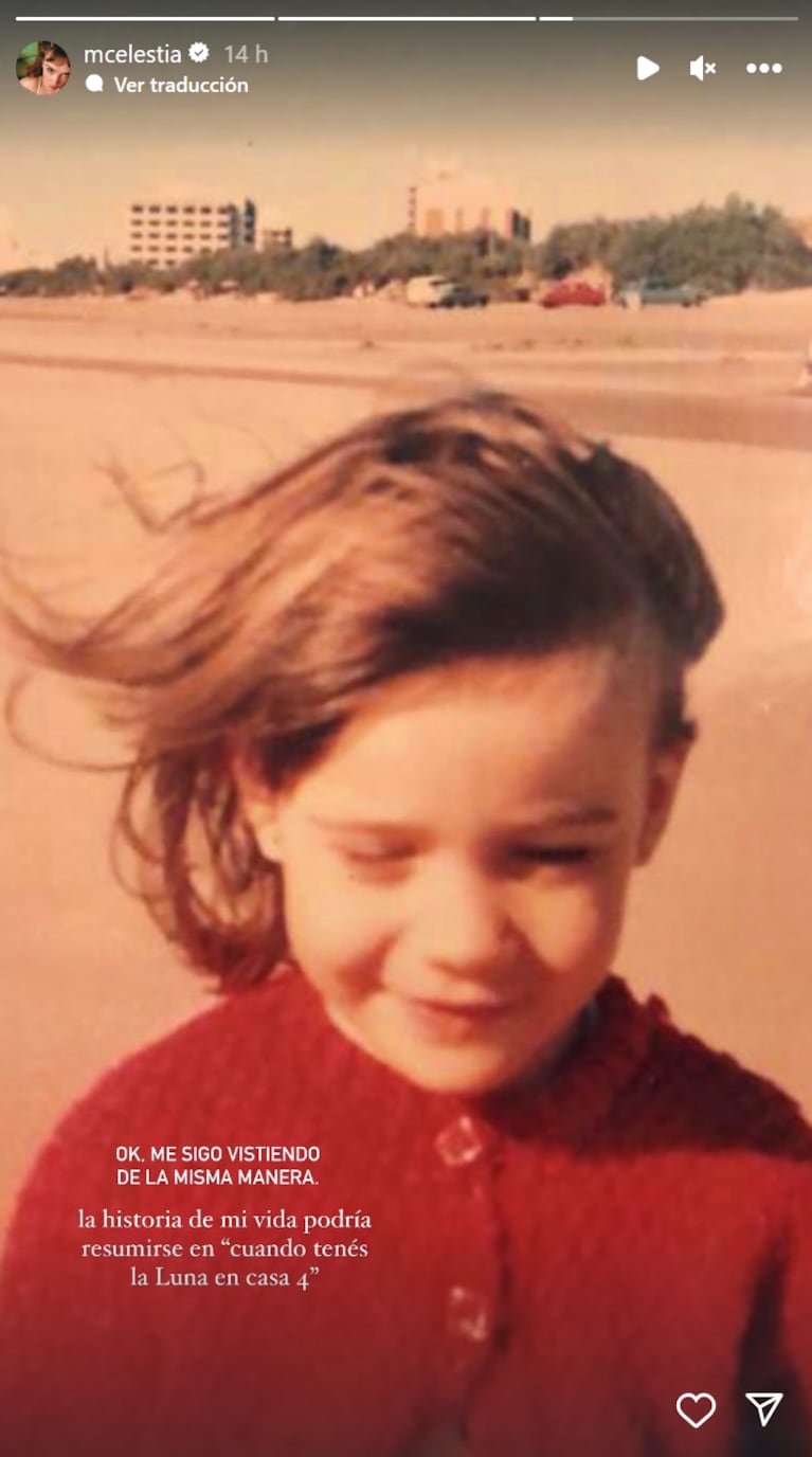 Celeste Cid compartió inéditas fotos retro de cuando era una niña: “Me sigo vistiendo igual”