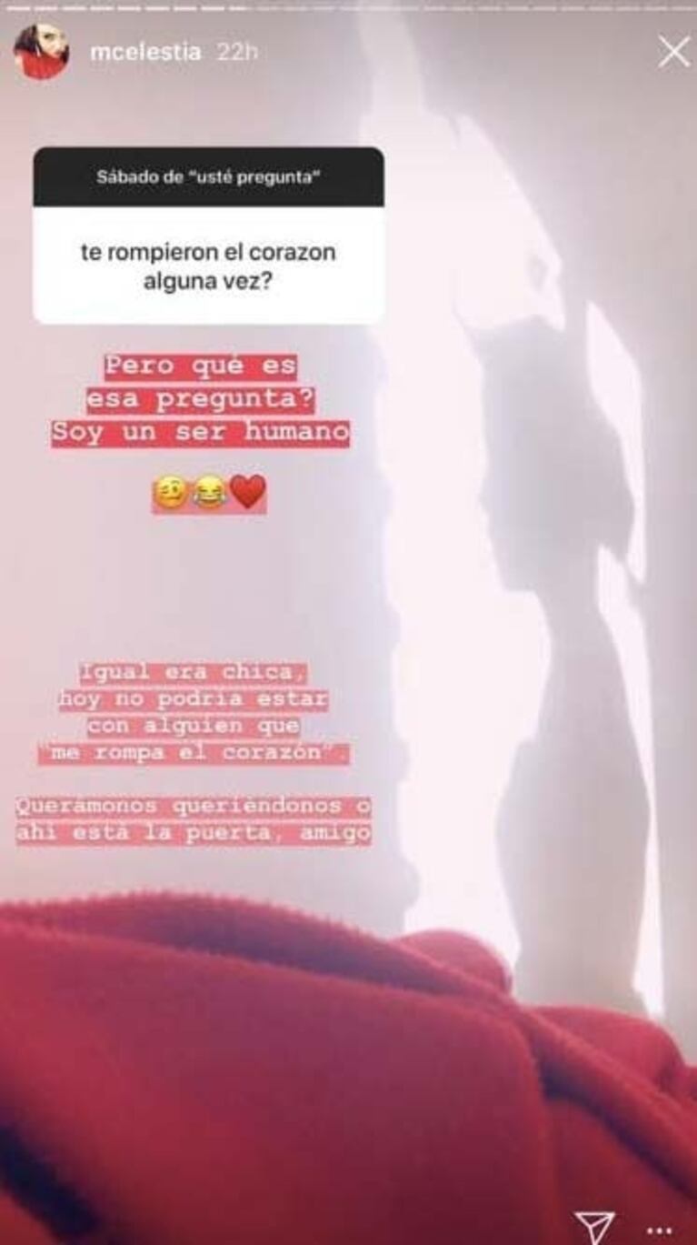 Celeste Cid, contundente sobre el amor: "Hoy no podría estar con alguien que me rompa el corazón"