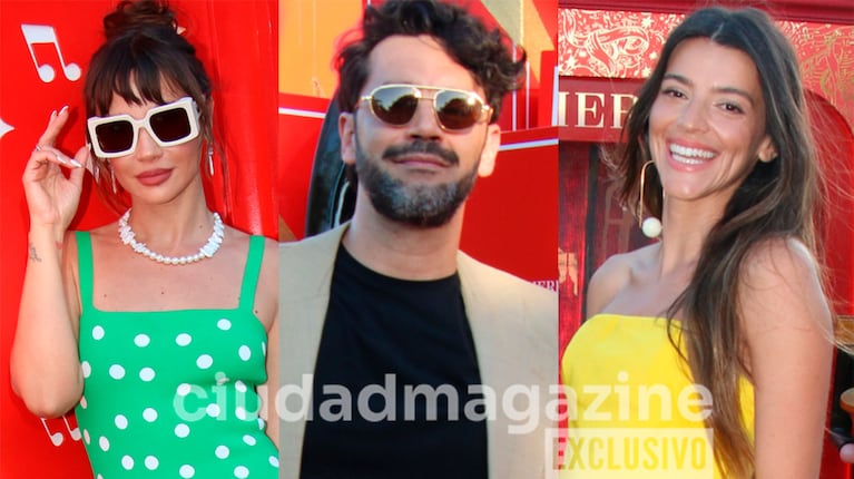 Celeste Cid, Gonzalo Heredia y Calu Rivero en el evento de Carolina Herrera (Fotos: Movilpress).