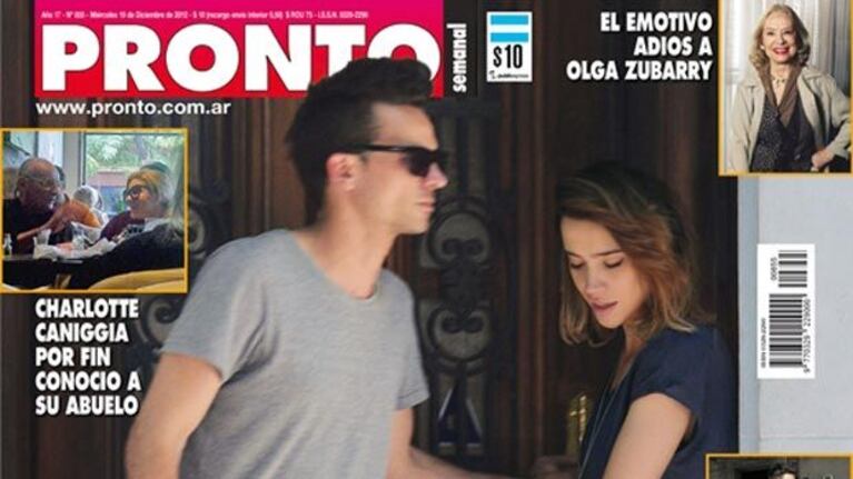 Celeste Cid junto a Chano, de Tan Biónica. (Foto: Pronto)