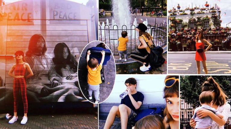 Celeste Cid junto a sus hijos en Ámsterdam y Londres
