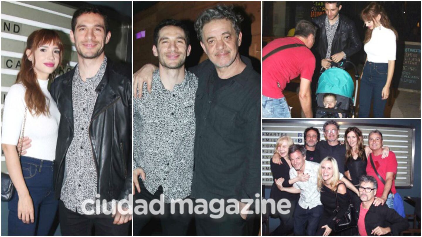 Celeste Cid y Michel Noher con su hijito, presentes en el cumpleaños de Jean Pierrre Noher (Fotos: Movilpress)