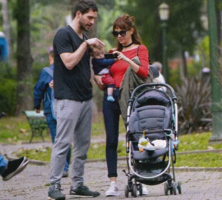 Celeste Cid y Michel Noher, un domingo en familia: paseo de finde con Antón