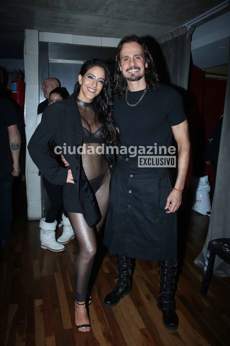 Celeste Muriega y Christian Sancho en el festejo de los cinco años de SEX (Fotos: Movilpress).