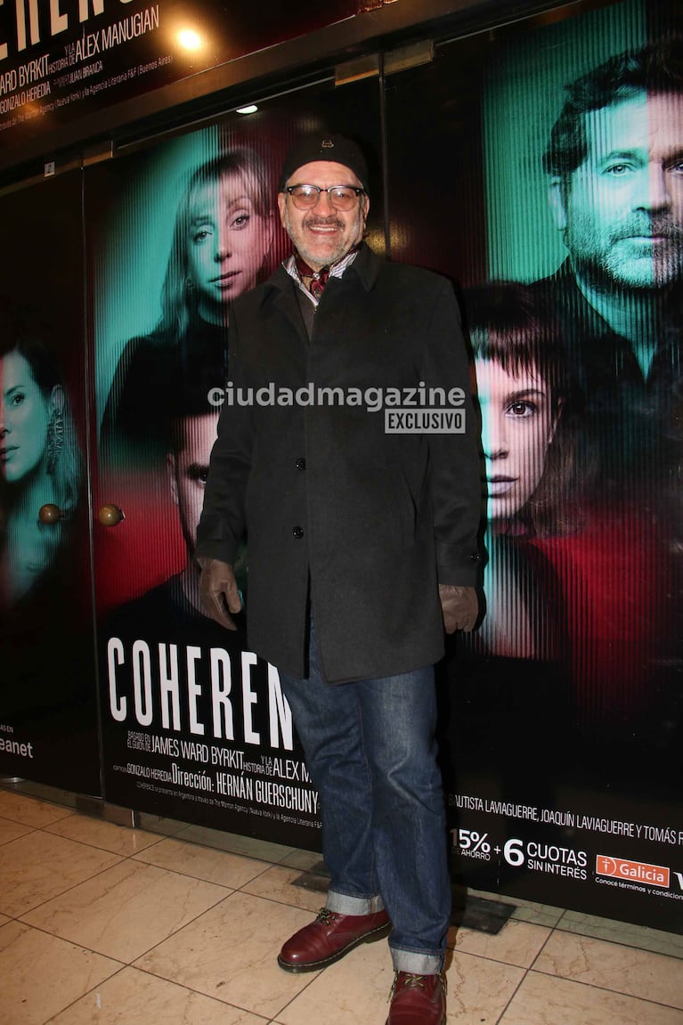 César Bordón en el estreno de la obra Coherencia (Foto: Movilpress).