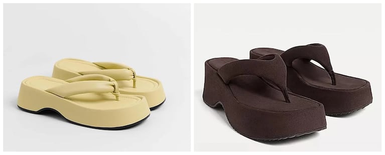 Chanclas de plataforma. Foto: Montaje