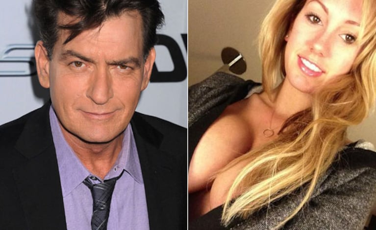 Charlie Sheen y Brett Rossi. (Fotos: Web)