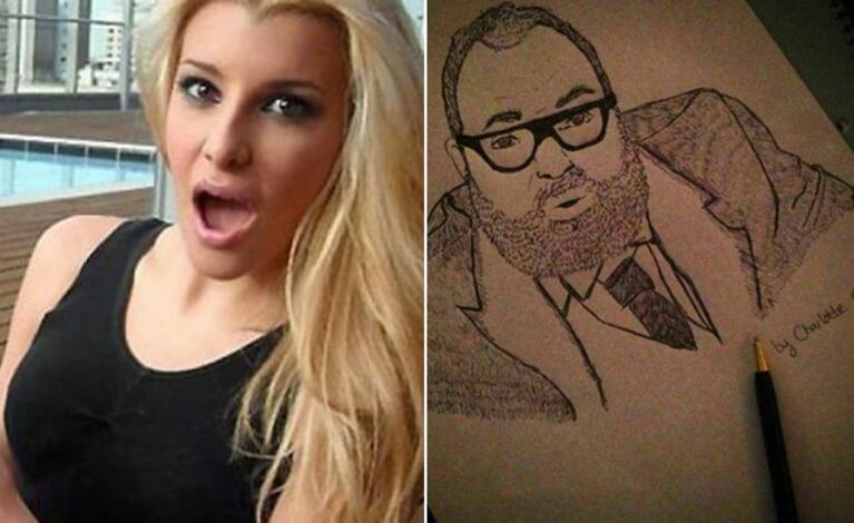 Charlotte Caniggia dibujó a Jorge Lanata. (Foto: Facebook)