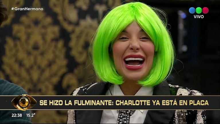 Charlotte Caniggia en Gran Hermano (Foto: captura de eltrece).