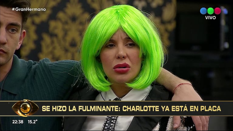 Charlotte Caniggia en Gran Hermano (Foto: captura de eltrece).
