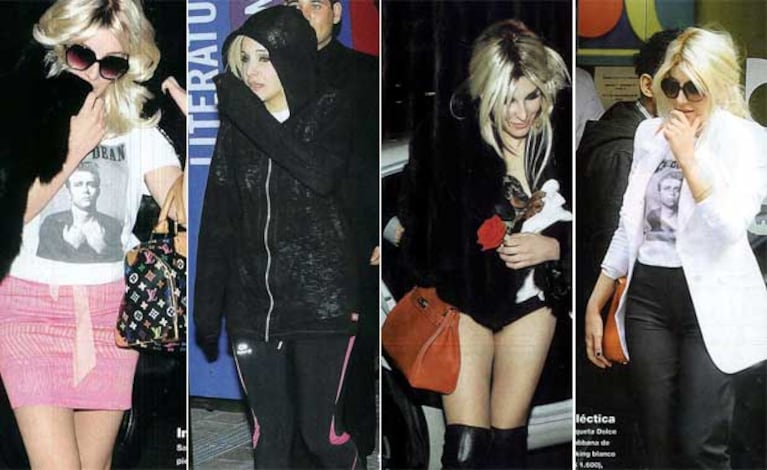 Charlotte Caniggia y sus distintos looks. (Fotos: revista Gente)