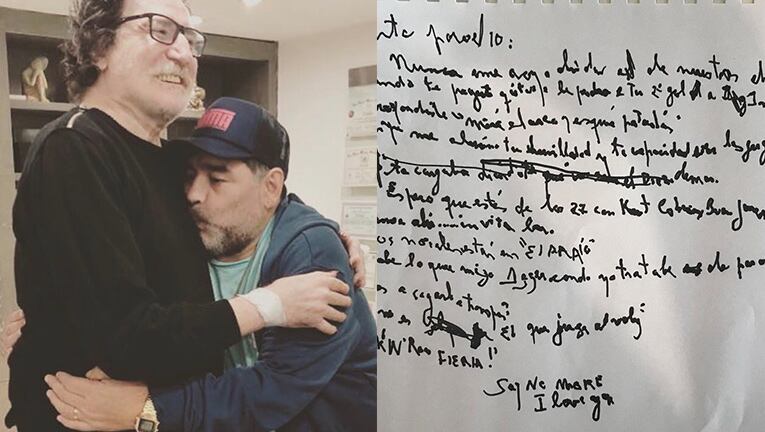 Charly le dedicó a su amigo Diego un profundo mensaje.