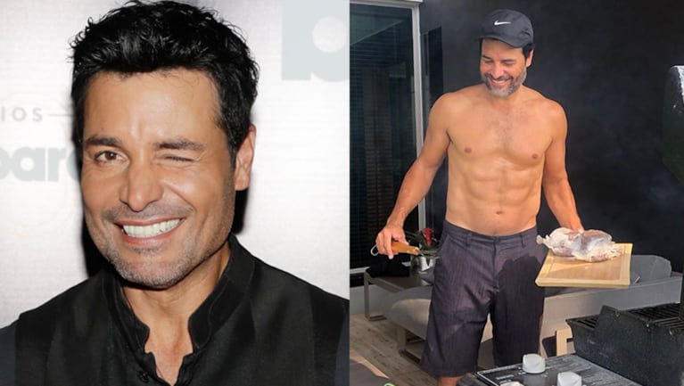Chayanne disfruta de la carne asada en aislamiento.