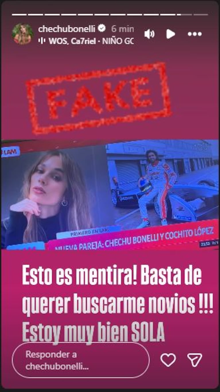 Chechu Bonelli aclaró los rumores de romance con Cochito López.