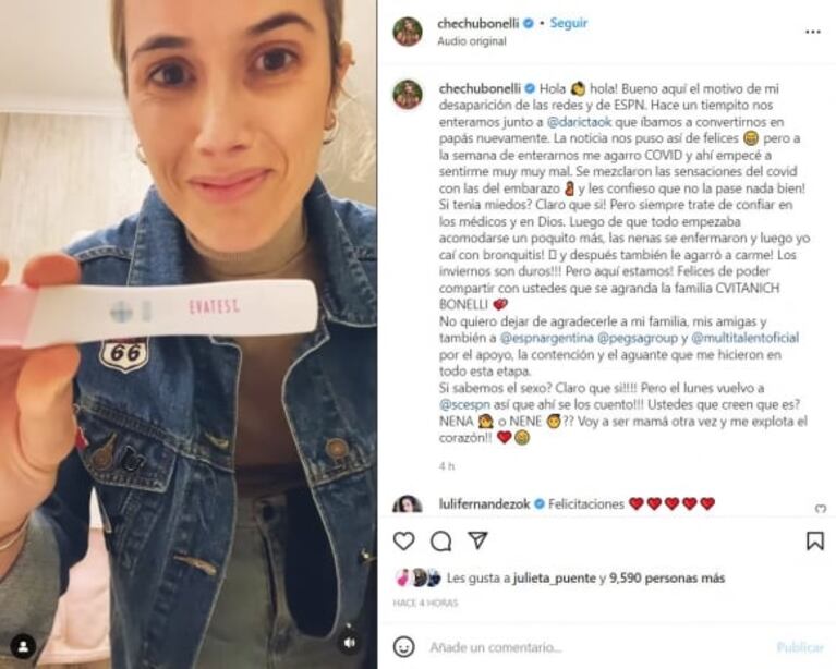 Chechu Bonelli confirmó que espera a su tercer hijo junto a Darío Cvitanich con un tierno video: "Voy a ser mamá otra vez y me explota el corazón"