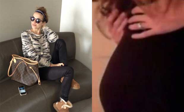 Chechu Bonelli, embarazada de tres meses y pico. (Fotos: Twitter @chubonelli)