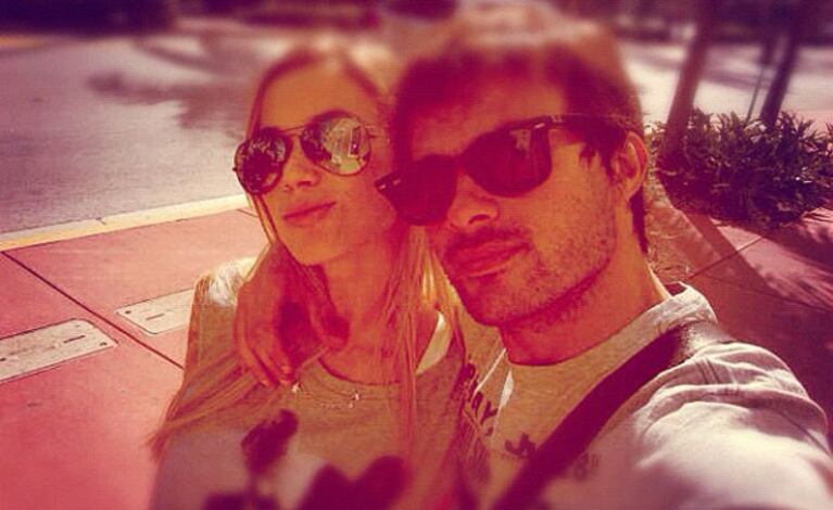 Chechu Bonelli y Darío Cvitanich, enamorados en Holanda (Foto: Twitter).