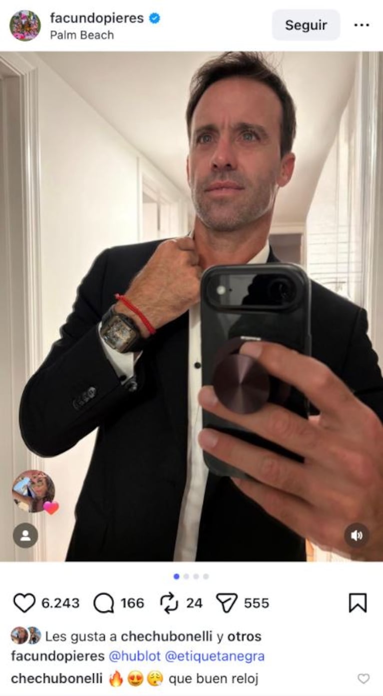 Chechu Bonelli y Facundo Pieres en Instagram (Foto: @facundopieres).