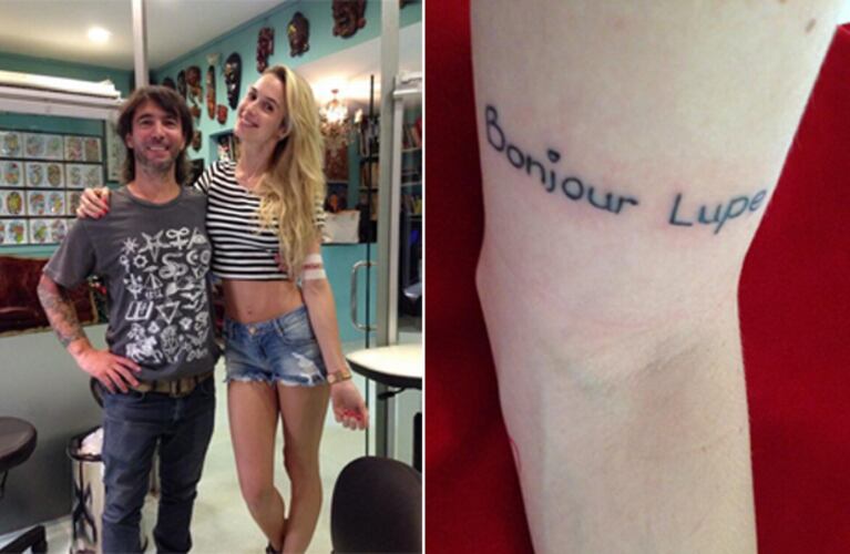 Chechu Bonelli y su nuevo tatuaje. (Foto: Twitter)