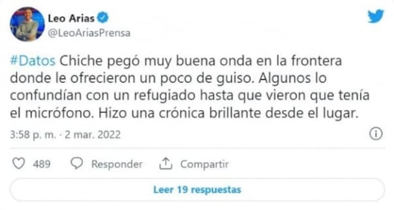 Chiche Gelblung fue confundido con un refugiado de Ucrania: "Le ofrecieron un plato de guiso"