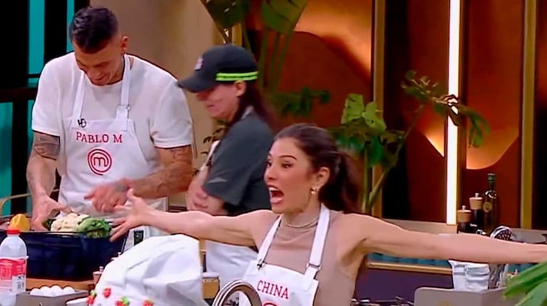 China Ansa y Pablo Migliore en MasterChef Celebrity (Foto: captura Telefe)