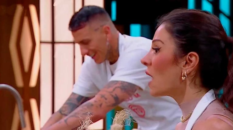 China Ansa y Pablo Migliore en MasterChef Celebrity (Foto: captura Telefe)