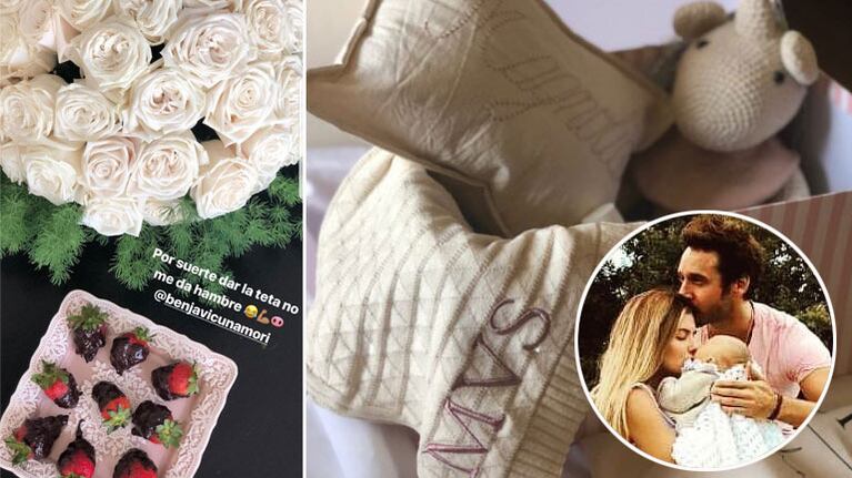 China Suárez, Benjamín Vicuña y Magnolia recibieron mimos. (Foto: Instagram)