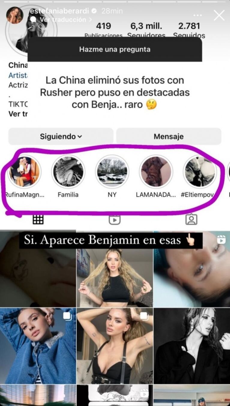 China Suárez borró todas las fotos con Rusherking tras confirmar su separación, pero sorprendió al dejar sus recuerdos con Vicuña