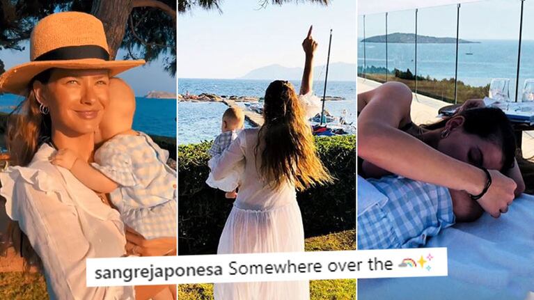 China Suárez, cinco meses de amor y viajes junto a Magnolia: En algún lugar sobre el arcoiris