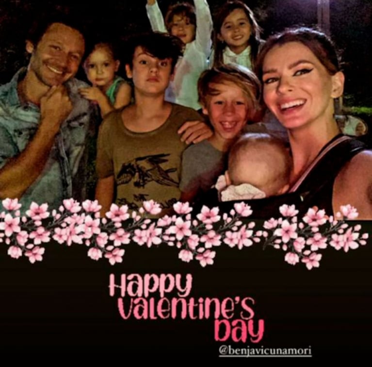 China Suárez compartió una foto muy tierna con Benjamín Vicuña y todos sus hijos: "Feliz Día" 