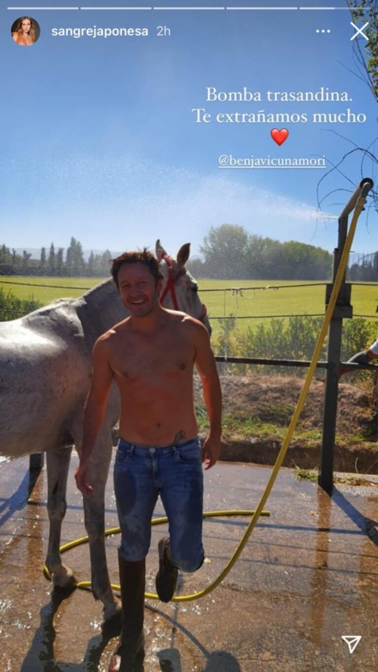 China Suárez compartió una foto súper sexy de Benjamín Vicuña: "Bomba trasandina"