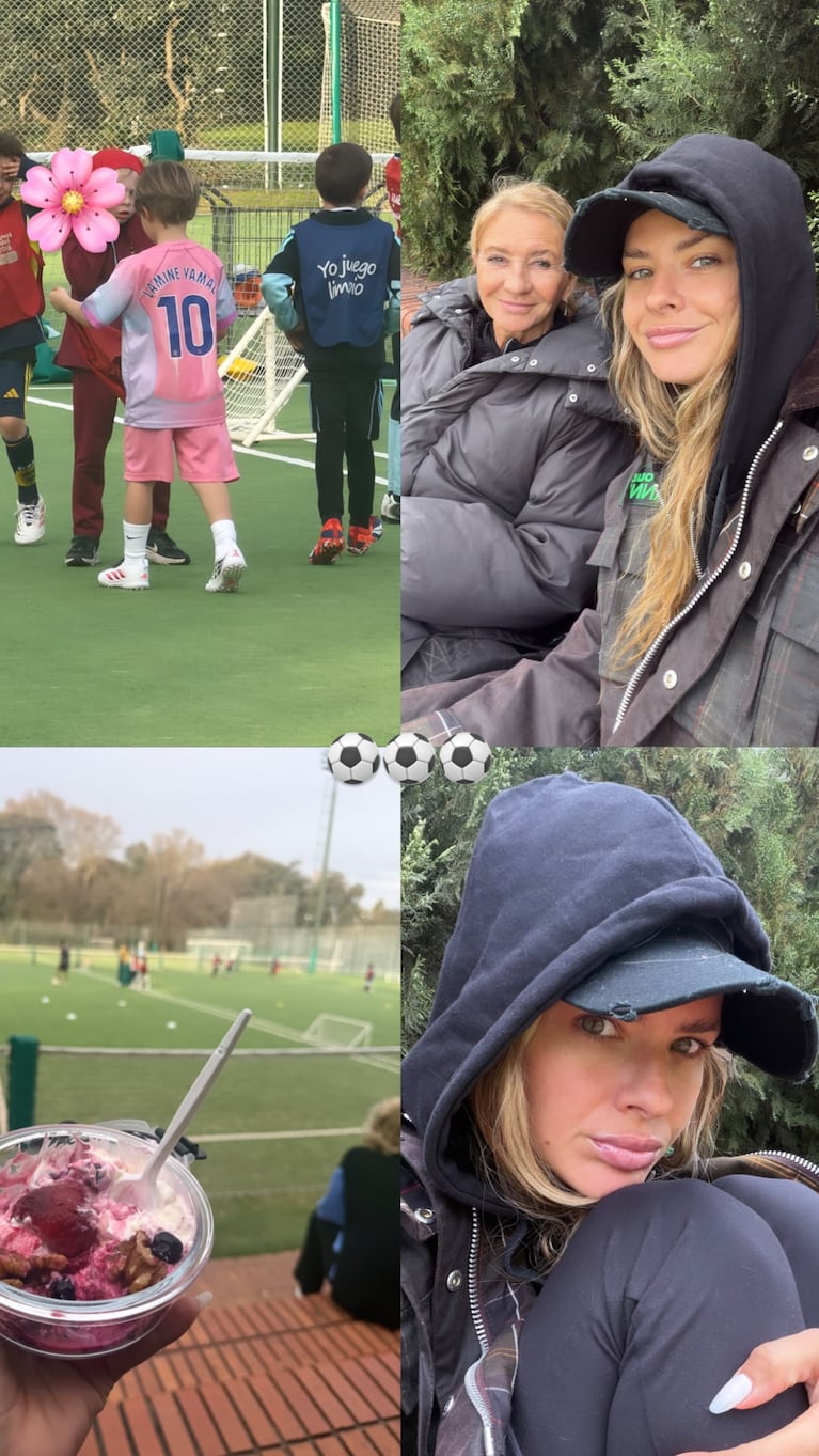China Suárez con Magnolia y Amancio y su mamá Marcela. Fotos: Instagram sangrejaponesa