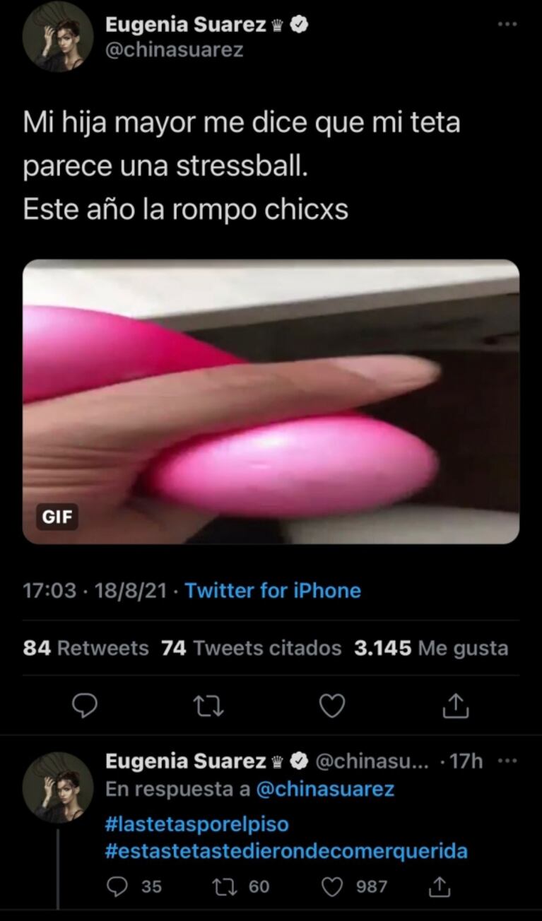 China Suárez contó el desopilante comentario que le hizo su hija Rufina: "Me dice que mi lola parece una bola antiestrés"