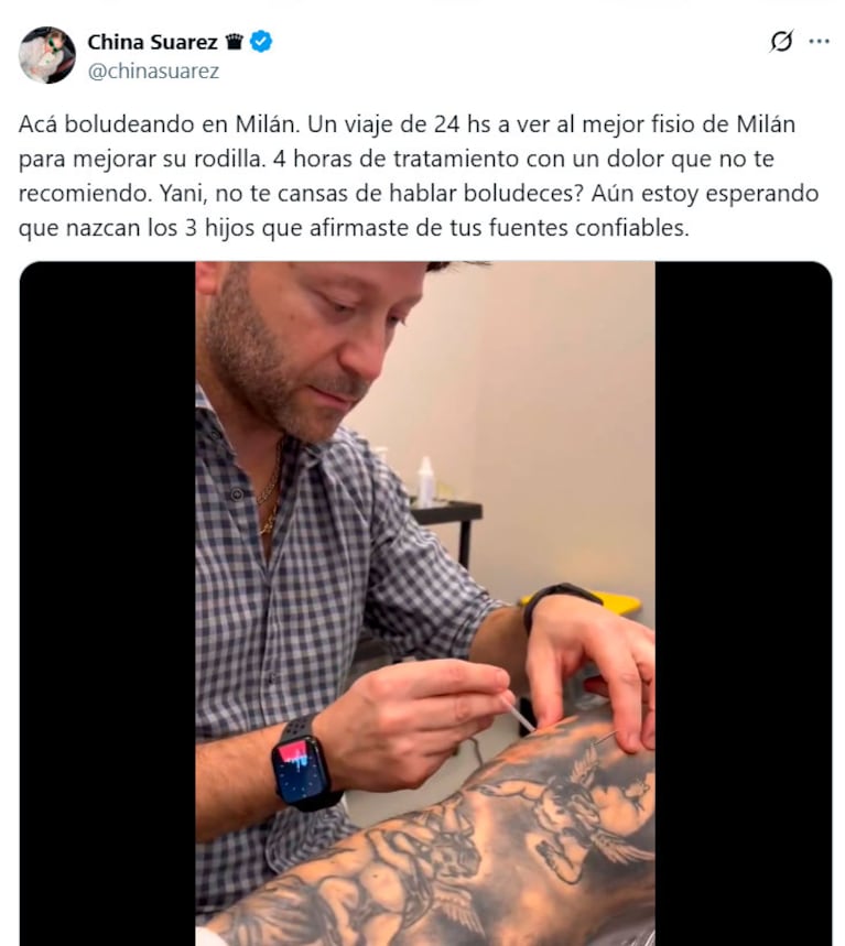 China Suárez cruzó a Yanina en X