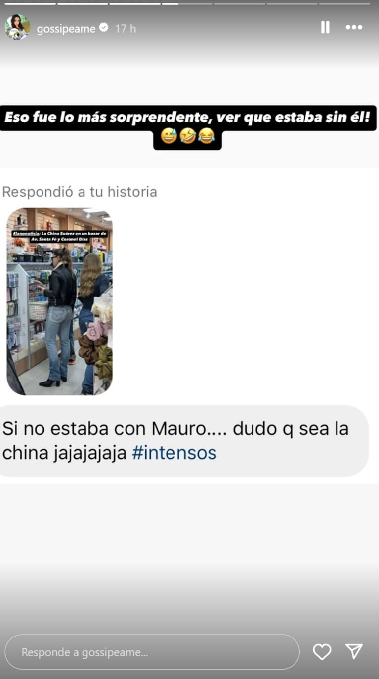China Suárez en un bazar. Foto: IG | gossipeame