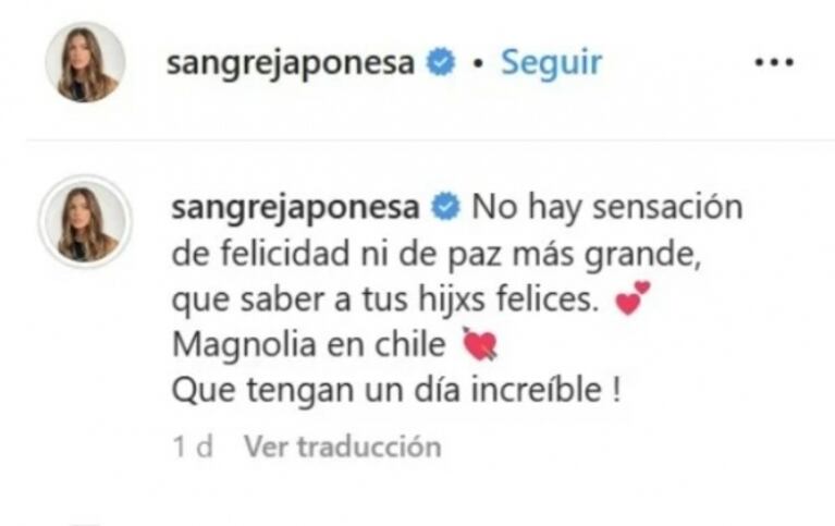 China Suárez impactó con una foto sin maquillaje y el cabello al natural desde México