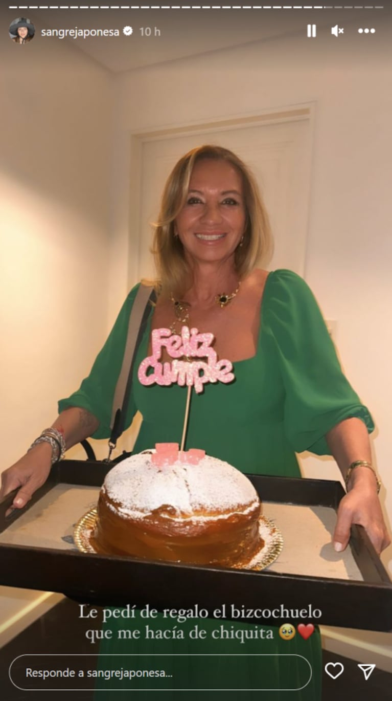 China Suárez le pidió un regalo a su mamá por su cumpleaños y conmovió a sus más fieles fanáticos