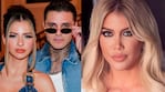China Suárez, Mauro Icardi y Wanda Nara (Fotos: redes sociales).