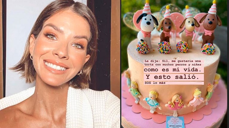 China Suárez mostró una llamativa torta de cumpleaños, en medio de rumores de embarazo: Con muchos perros y niñxs