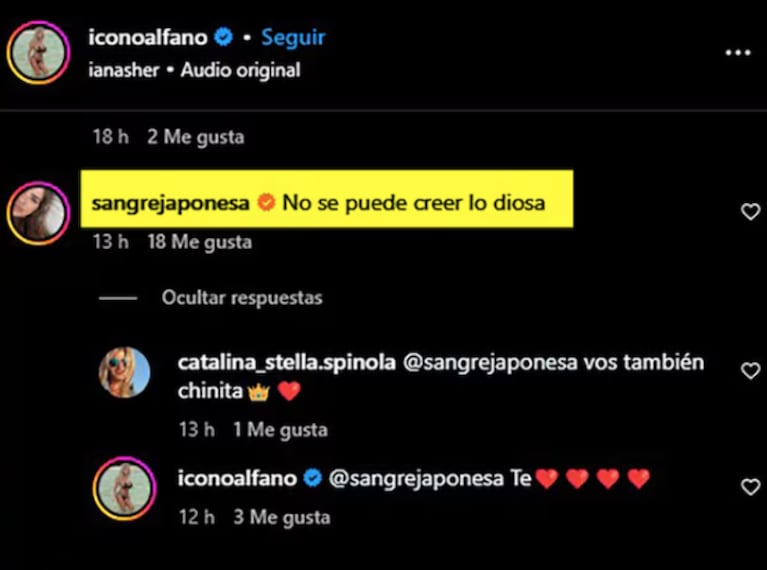 China Suárez piropeó a Graciela Alfano. Foto: IG | iconoalfano