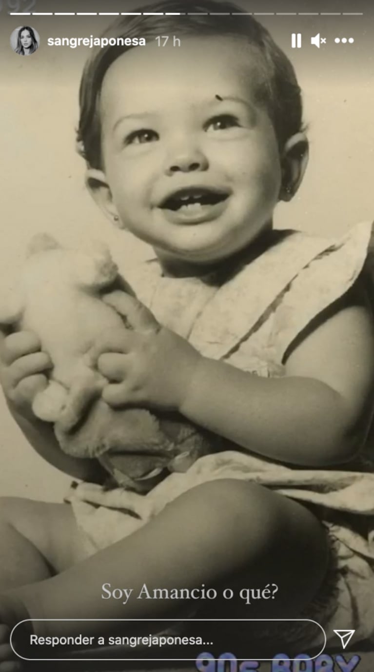 China Suárez publicó una foto retro y se sorprendió por su parecido a su hijo: "¿Soy Amancio o qué?"