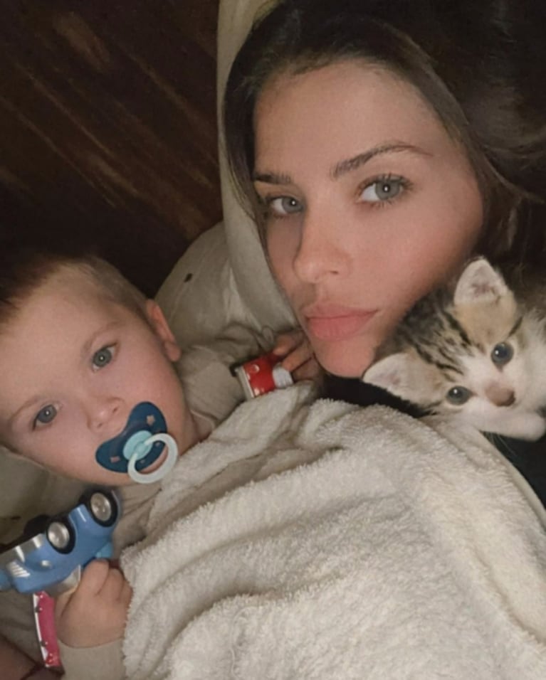China Suárez refugió a una gata que fue a dar a luz a su casa y adoptó uno de los gatitos