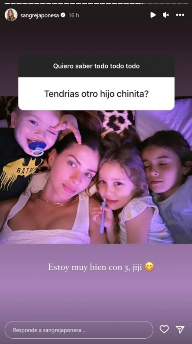 China Suárez reveló si tendría un cuarto hijo en pleno romance con Rusherking