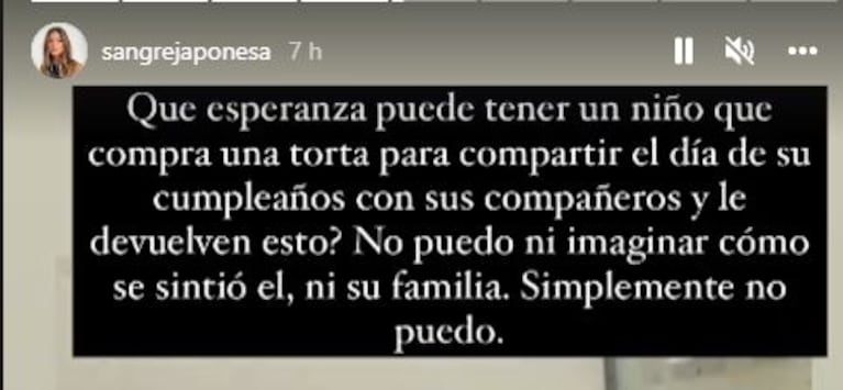 China Suárez se mostró conmovida por la historia de un niño que fue víctima de bullying: "Me duele"