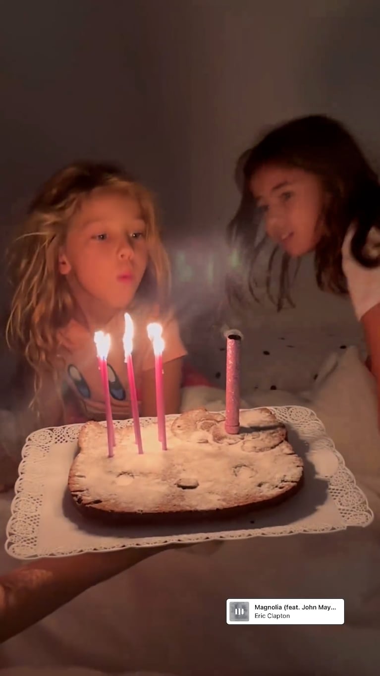 China Suárez sorprendió a Magnolia Vicuña en el día de su cumpleaños: el video del dulce despertar de la niña