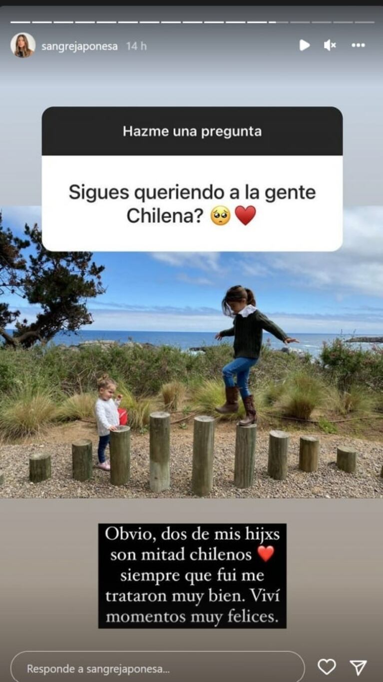 China Suárez sorprendió al recordar con dulzura su vida en Chile con Benjamín Vicuña