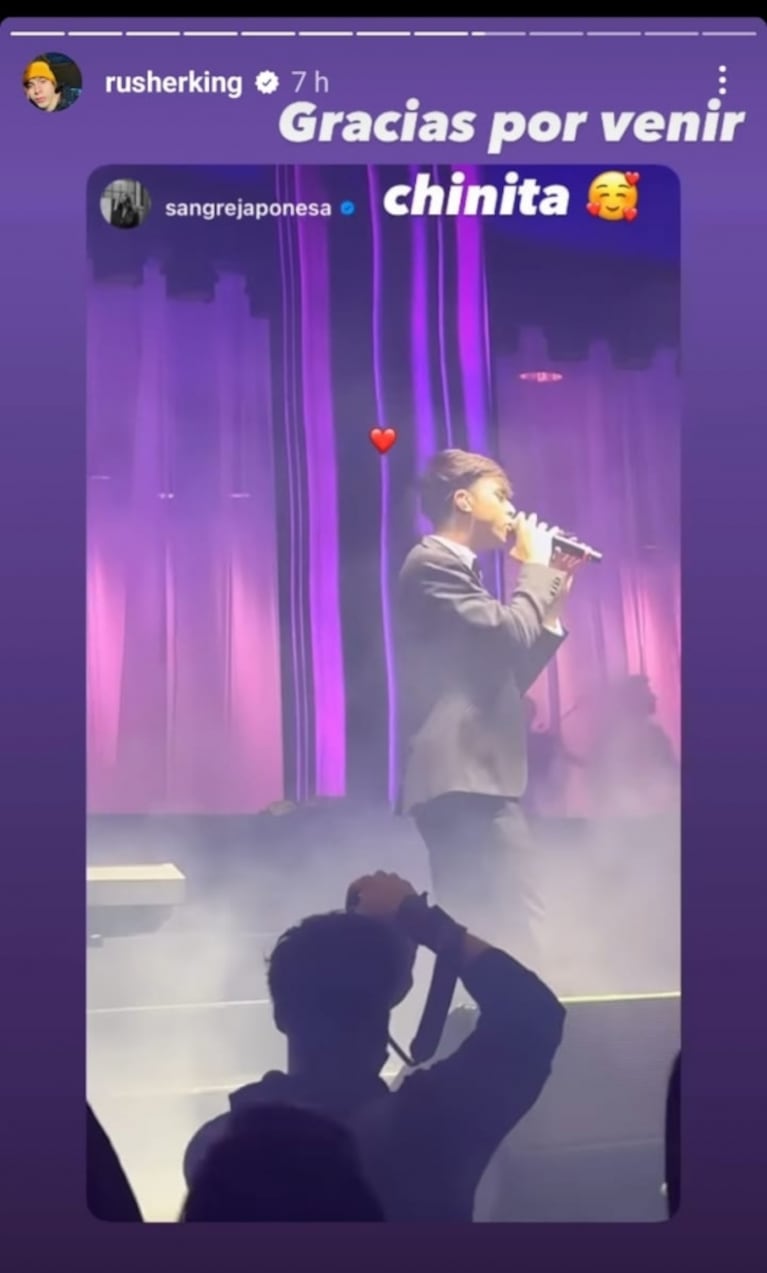 China Suárez, súper enamorada de Rusherking tras acompañarlo en su primer Luna Park: "Mi amor"