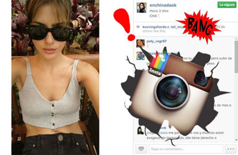 China Suárez y una selfie que despertó polémica en las redes sociales por su delgadez. (Foto: Instagram)